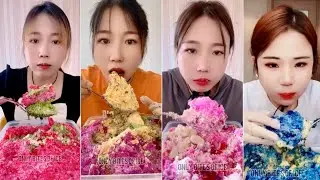 ASMR CRUNCHY ONLYBITES OF SHAVED POWDERLY FLAVORED ICE 🧊