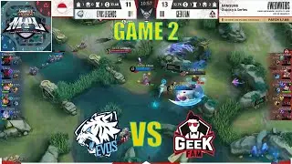 GAME 2 EVOS LEGENDS VS GEEK FAM... MPL SEASON 10 INDONESIA
