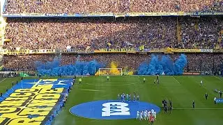 Entran los bombos. Inicio de partido. Soy de Boca desde q estaba en la cuna. Boca mi buen amigo.