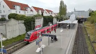 Arrival and departure of DBAG class 430 EMU in Leinfelden-Echterdingen (D)