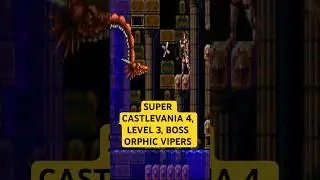 Super Castlevania IV (SNES 1991) - Level 3, Boss Orphic Vipers  #snes #retrogaming