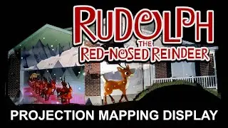Rudolph The Red-Nosed Reindeer Christmas House Projection Mapping Display Live