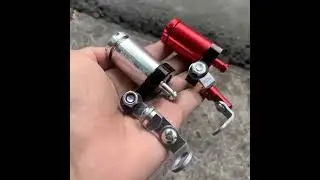 PAKET MURAH! Tabung Minyak Rem + Breket Bonamici Racing P.Titanium CNC, Motor Auto Racing Look