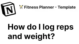 How do I log reps and weight for an exercise?