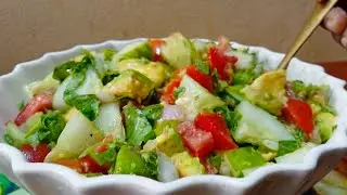 Cucumber Tomato Avocado Salad Recipe/Healthy Salad For Weight Loss//Keto Salad