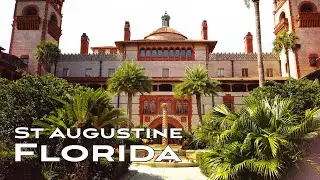 [4K] Historic St. Augustine Walk | Flagler College | Lightner Museum | St. George St. |Aviles St.