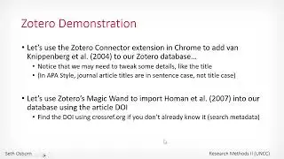 Using Zotero to Manage Citations