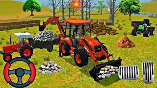 New JCB and Uploading 🪨🏗Stone From Dumper🌋  in Game || Indian Vehicles Simulator 3d #jcb #viralvideo