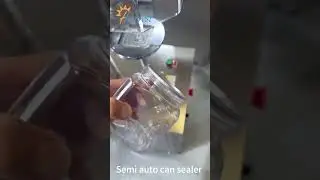 Semi Auto Can Sealer  #machine, Square Bottle Can Sealing Machine, Can Closing Machine Factory
