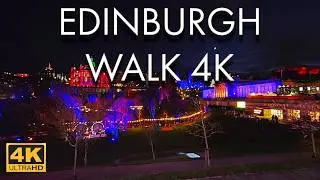 Edinburgh Walking Tour 4K | City Streets & Atmosphere