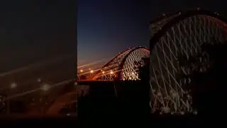 Бугринский мост ночью
