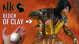 Sculpting Scorpion (Mortal Kombat 11) from polymer clay | Timelapse