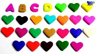 Abecedario en Español para Niños|Corazón con Play Doh|Aprende los colores