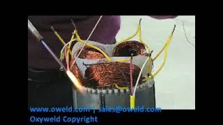 Electric Motor wire brazing with Oweld oxy-hydrogen gas generator