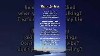 TRY WITH YOUR OWN VOICE - THAT'S SO TRUE🤍SONG LYRICS #trywithyourownvoice #song #songlyrics