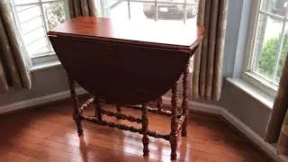 90 plus year old gate leg table refinished