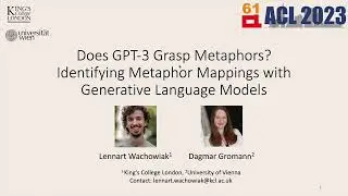 Does GPT-3 Grasp Metaphors? Identifying Metaphor Mappings with Generative Language Models | ACL 2023