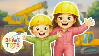 Trucks At Work | 🩷Brave Tots💚 Nursery Rhyme ♪ Learning ♪ Educational ♪ Preschool ♪ Toddlers ♪ Kids ♪