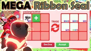 BIG WINS 😍😎 TRADING MEGA RIBBON SEAL (MAKING & WHAT PEOPLE OFFER) IN ADOPT ME WINTER UPDATE! ROBLOX