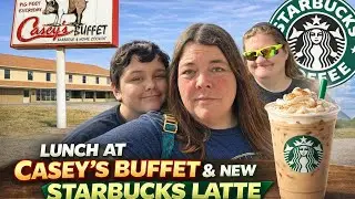 Lunch at Casey&rsquo;s Buffet in Wilmington + Trying the New Starbucks Latte! 🍽️☕️