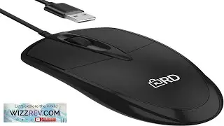 3 Button USB Wired Mouse High Precision Optical Tracking Durable for Desktop
