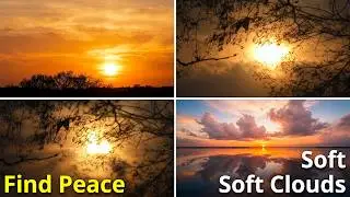 Hidden Sunset Behind Soft Clouds | Relaxing Piano Music for Peace & Calm