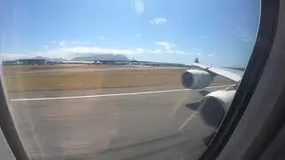 South African Flight SA346 (ZS-SND) departing Cape Town