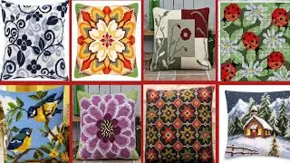 beautiful cross Stitch cushion covers design/Hand embroidery cushion covers designs pattern
