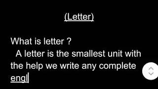 What is letter and definition of letter
