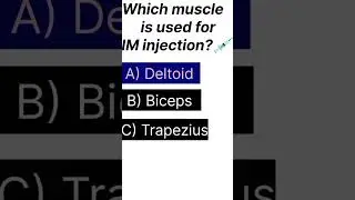 #shorts #mcqs #doctor  Which Muscle is Used for IM Injection? | IM Injection Site Explained