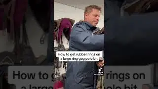 How to get rubber bit rings onto a big ring polo gags.