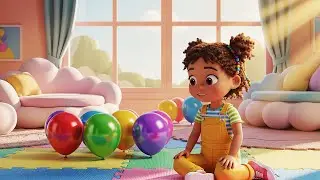 Bouncing Balloons Counting Song | Seven Little Toy Balloons at Play | Kids Songs