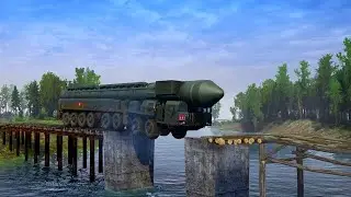 Terrifying Military Trucks Crossing Deadly Wooden Bridges on Extreme Terrain - Spintires Mudrunner!