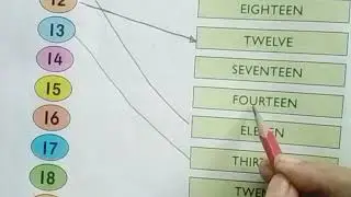 LKG, REVISION 14, MATHS - MATCH THE NUMBERS TO NUMBER NAMES