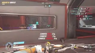 Overwatch | Hanzo tripple scatter arrow kill | Horizon lunar colony