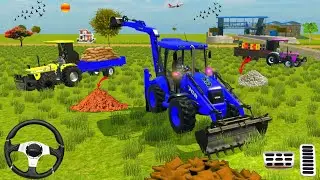 🛑JCB, SHWARAJ 🚜// SONALIKA 🚜// UPLOADING STONE 🌾SUGARCANE TROLLEY 3D GAME PLAY #viralreels #trending