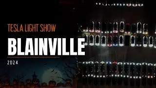 Tesla Light Show Blainville 2024 - 63 autos - Blainville, QC