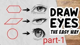 This is how you can draw anime eye in easy way 😅 (part 1)#animeeye