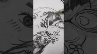 Radha ji drawing ✨🫀 #asthetic #art #radharani #drawing #trending #shorts #sketch