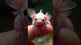 Smiling forever 😍🩷 #babyaxolotl #fingerpets #cutestcreature