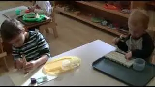 Kayden (marble spooning) and Tavi (brass polishing)-Charity's Class 11-28-12