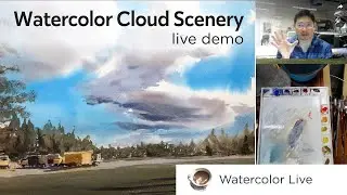 Watercolor cloud painting - Live Stream