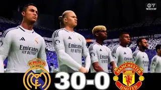 WHAT HAPPEN IF MESSI, RONALDO, MBAPPE, NEYMAR, PLAY TOGETHER ON REAL MADRID VS MANCHESTER UNITED