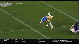 UCLA kicker slide tackles to save a Washington touchdown