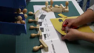 Holzstempel Produktion