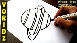 How to draw SATURN easy