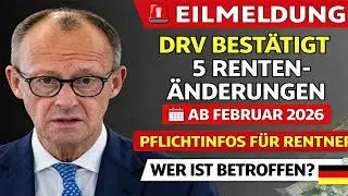 🔴 Eilmeldung: DRV bestätigt 5 Rentenänderungen ab Februar 2026 – Pflichtinfos für Rentner
