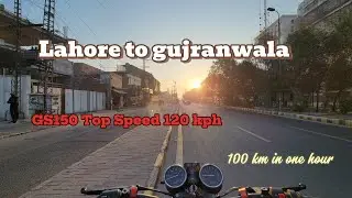 Lahore to Gujranwala on Suzuki GS 150. Bike riding Pakistan Bike riding video
