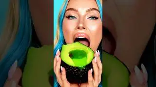🥑Green Avocado Candy ASMR &ndash; Satisfying Bite & Dripping Sounds #asmr #food