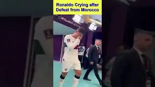Cristiano Ronaldo Portuguese footballer Crying after Defeat from #morocco